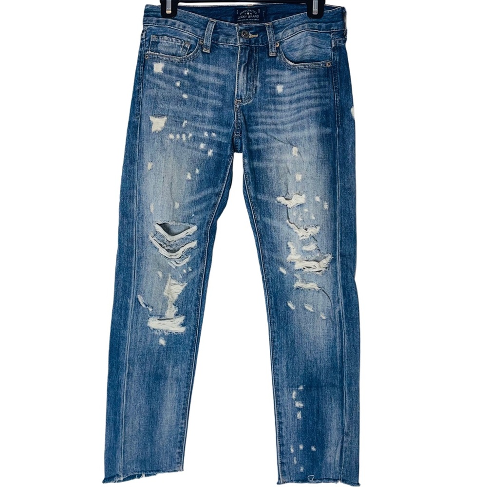 Lucky Brand Blue Slim Distressed Jeans